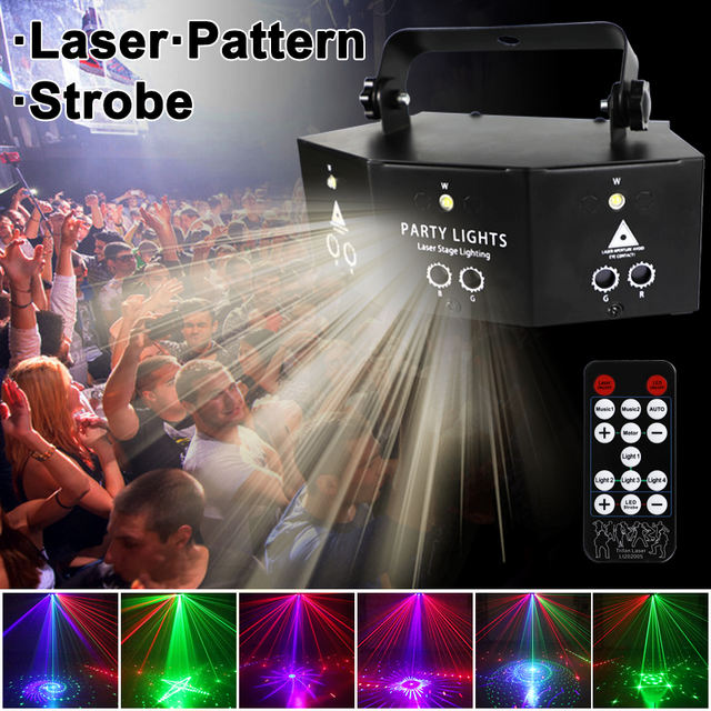 2022 9 Eyes DMX Laser Projector LED Flashing DJ Disco Home Party Lights