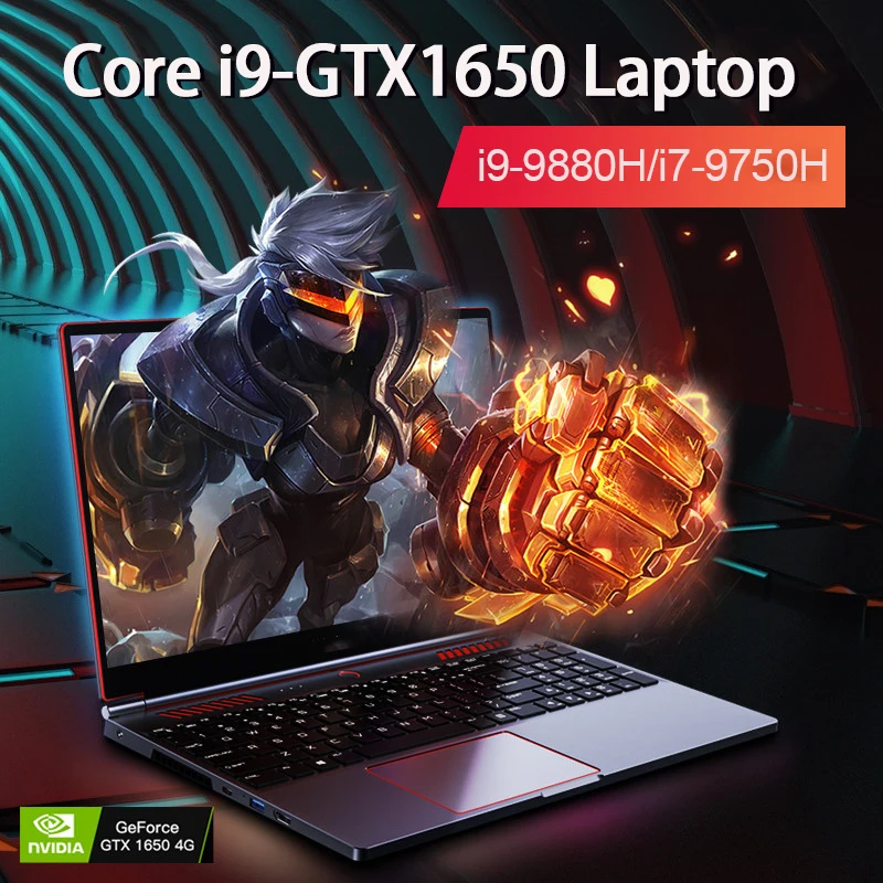 YSJMNPC Gaming Laptop Computer Intel Core i9-10885H i7 10870H GTX1650 4G 16.1 Inch IPS Screen RAM Max 64GB 2*DDR4 2*M.2 NVMe 2