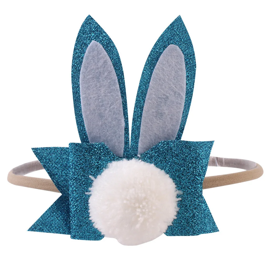 Baby plush rabbit ear hair ring hair accessory Baby Toddler Girls Kids Bow Knot Turban Headband Hair Band Child 