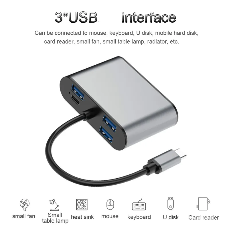 Basix USB C концентратор USB-C к HDMI VGA адаптер Thunderbolt 3 тип-c PD TF 3,5 мм считыватель слот USB3.0 концентратор для MacBookPro huawei P20 Pro