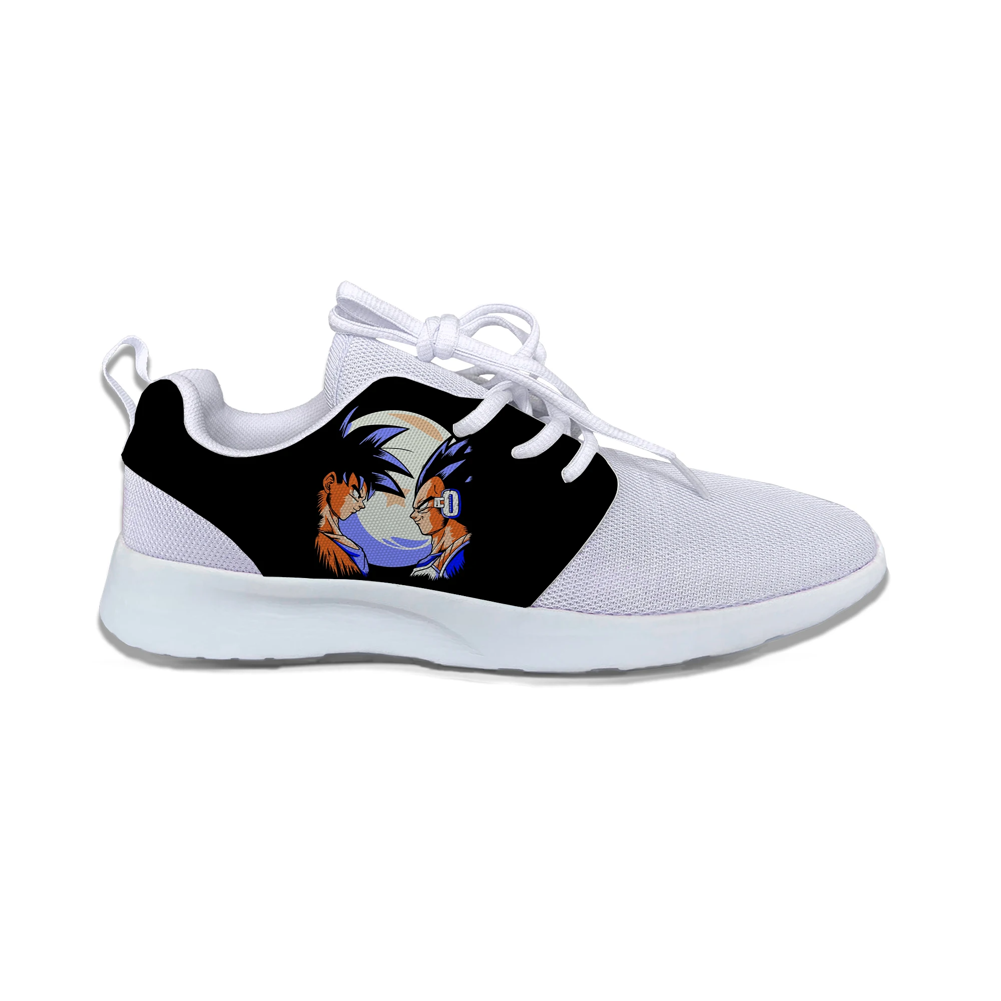 Vegeta Супер Saiyan ГОКу Dragon Ball аниме мультфильм обувь для девочек мальчиков легкие кроссовки детская дышащая Спортивная обувь для бега дети - Цвет: Vegeta Goku