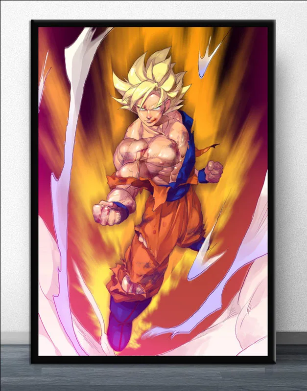 Dragon Ball и super Goku обувь для косплея; Аниме комиксов фильм Плакаты и принты Wall Art Холст Картина декоративные настенные наклейки Home Decor Cuadro - Цвет: 13