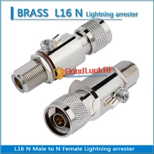 

L16 N Male to N Female Weak current arrester of base station Cable Connector Socket Straight Nickel Plated Brass