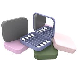 4Pcs Reusable Cotton Swab Ear Cleansing Cosmetic Silicone Buds Swabs Sticks For Cleaning Makeup Touch-Ups Double-headed Dropship