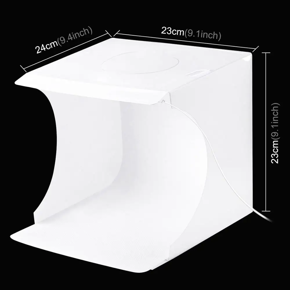 PULUZ 20cm Deskrop Photo Lighting Studio Shooting Tent Box Kit with 6 Colors Backdrops Photography Mini Studio Box