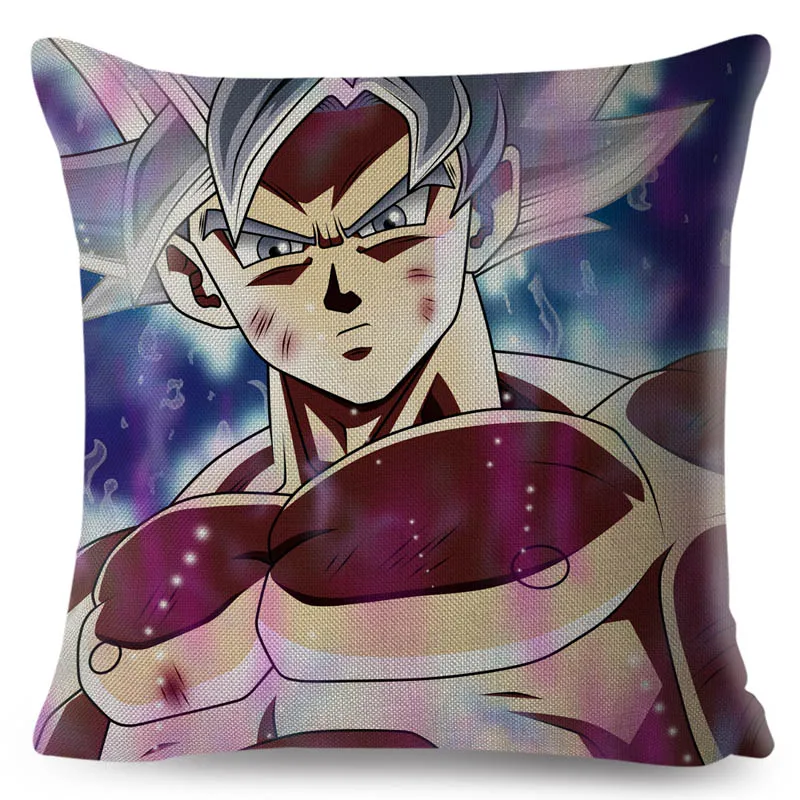 С рисунком из мультфильма «Жемчуг дракона Z сын Goku vegeta Broli льняная наволочка 45*45 см чехлы для диван, домашний декор Япония наволочка с аниме - Цвет: 23