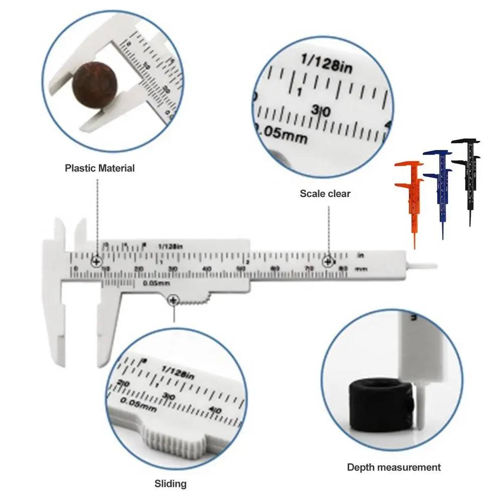 LIANGANAN Electronic DIY Tool Woodworking Metalworking Plumbing Model Making 80/150mm/0.5 Vernier Caliper Aperture Depth Diameter Measure Tool Tools Color : 80mm LIANGANAN Electronic DIY Tool Woodworking Metalworking Plumbing Model Making 80/150mm/0.5 Vernier Caliper Aperture Depth Diameter Measure Tool Tools Color : 80mm