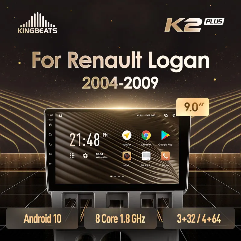 KingBeats штатное головное устройство For Renault Logan 1 2004 2009 GPS Android 10 автомагнитола на