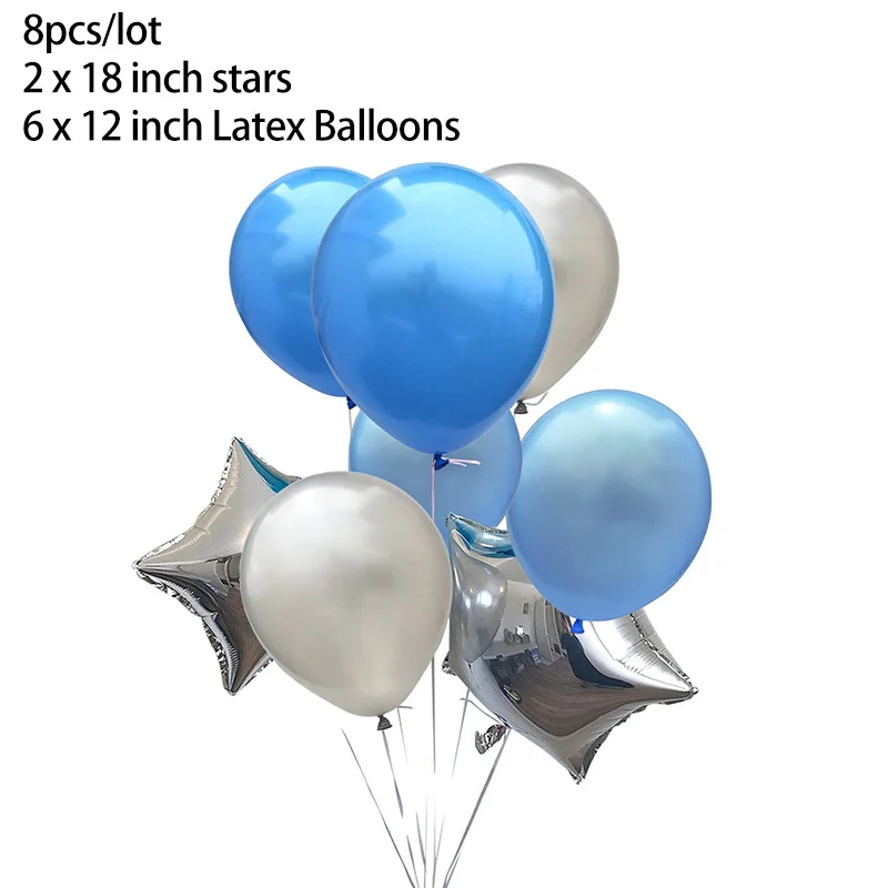 FZ084-blueballoon Праздничная зона 1 комплект один первый плакат "с днем рождения" для маленьких мальчиков 1 бандаж Детские флажки для душа вечерние украшения стул Детская гирлянда синий баннер - Цвет: FZ084-blueballoon