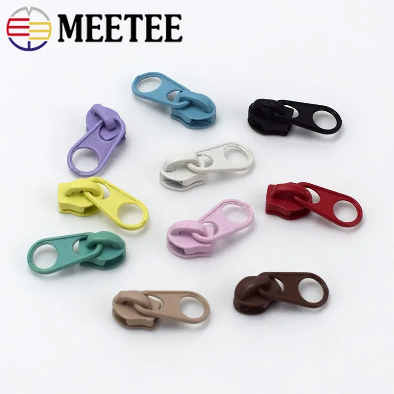 20 шт. цветной 3 # нейлоновый Съемник на молнии Meetee для нейлоновых застежек сделай