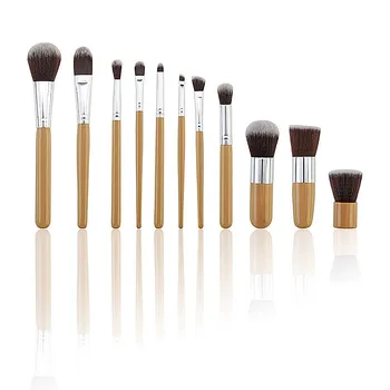 

11Pcs Eye Brush Mini Bamboo Makeup Brush Set Eye Shadow Lip Eyebrow Brushes High Quality Professional Lip Eyeliner Makeup Tool