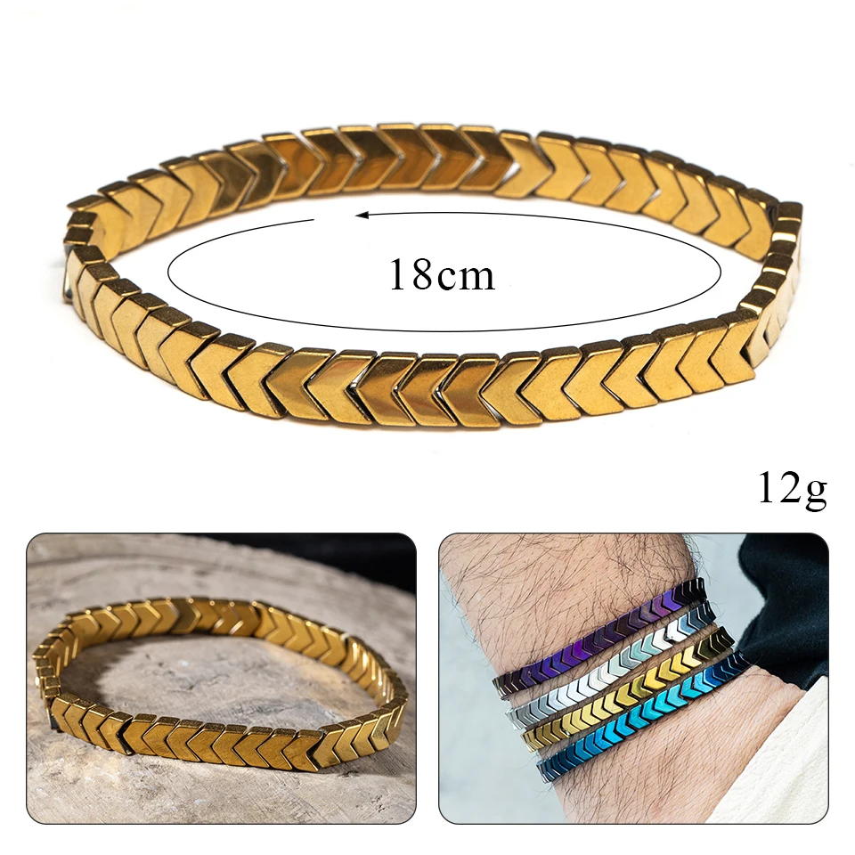 Punk Strand Bracelets Homme Natural Stones Beads Father Gifts for Men Silver Black Wristband Wrap Bracelet Bangles Men's Jewelry  Dropshipping Wholesale (6)