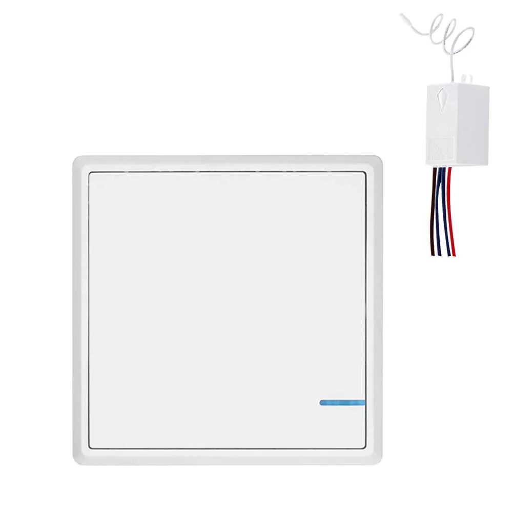 

Hand Push Wireless Wall Mounted Easy Install Remote Control Home Light Switch Anti Interference Waterproof Smart Single Way