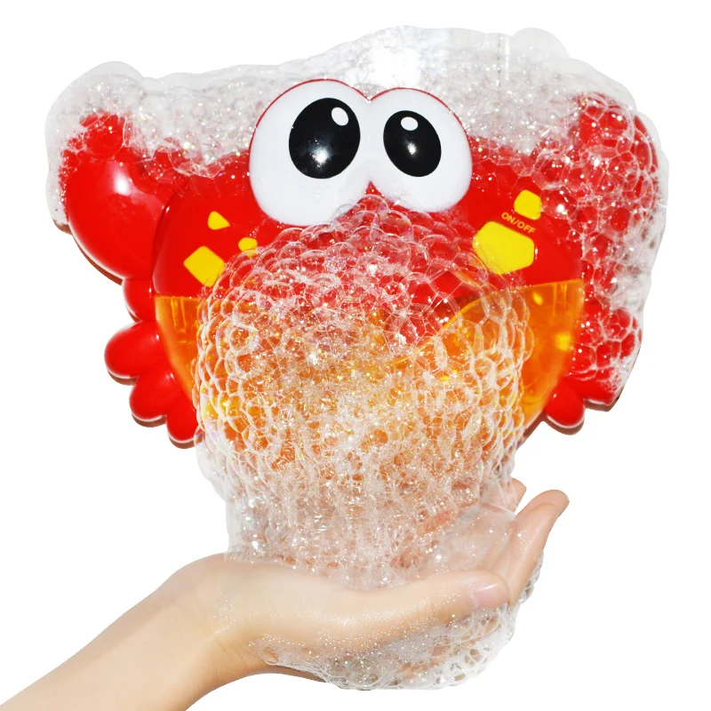 New Outdoor Bubble Frog&Crabs Baby Bath Toy Bubble Maker Swimming Bathtub Soap Machine Toys for Children With Music Water Toy 9