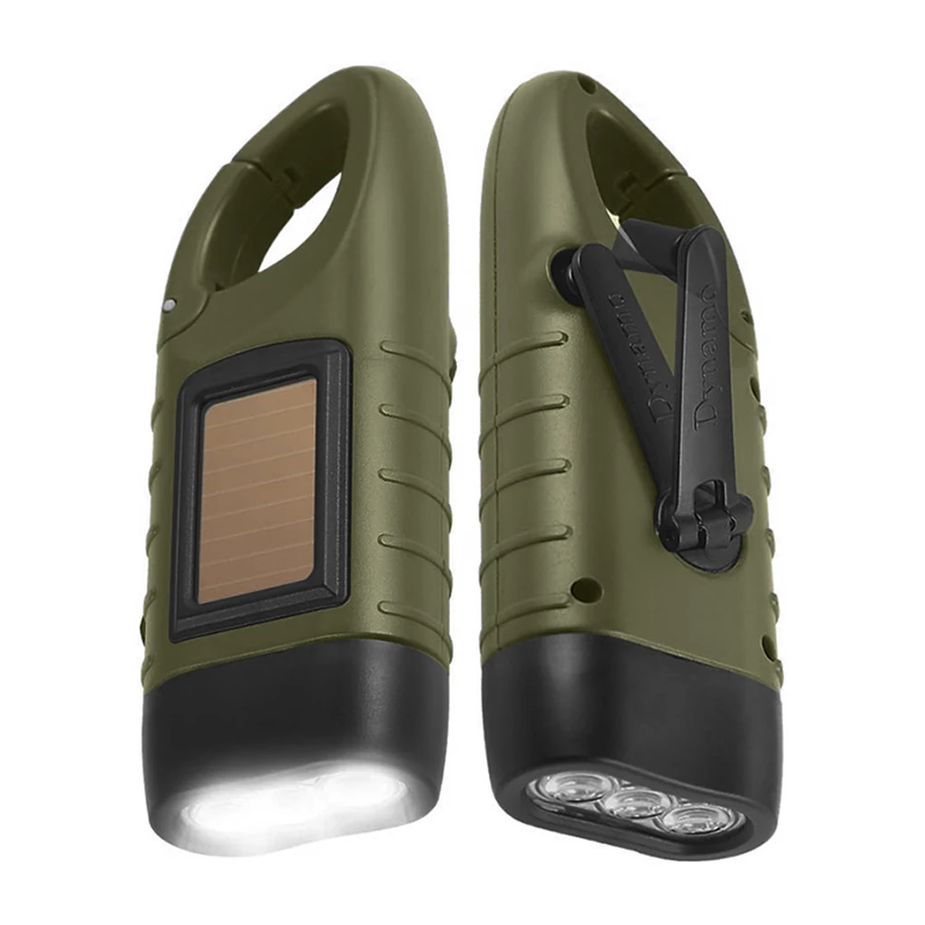 Portable Solar Powered Flashlight Outdoor Hiking Camping Light Hand Cranked Trekking Emergency Light LED Torch Rechargeable Lamp handheld flashlight nylon gloves bike flashlight camping light solar powered lamp mini led night light luggage lock inspection lamp camping string lights