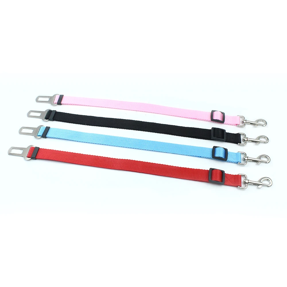 Adjustable Pet Cat Dog Car Seat Belt Pet Seat Vehicle Dog Harness Lead Clip Safety Lever Traction Collars Dogs Accessoires