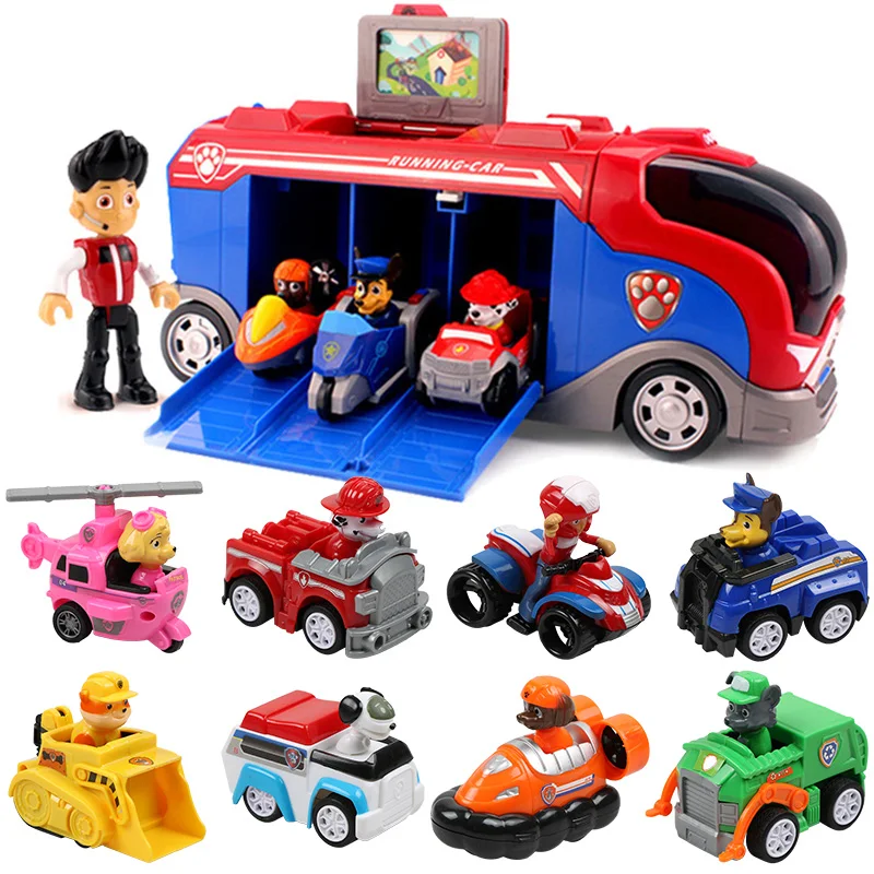 

Paw Patrol Toys Set Mission Cruiser Puppy Patrol Action Figure Big Bus Marshall Vehicle Car Music Model Children Birthday Gifts