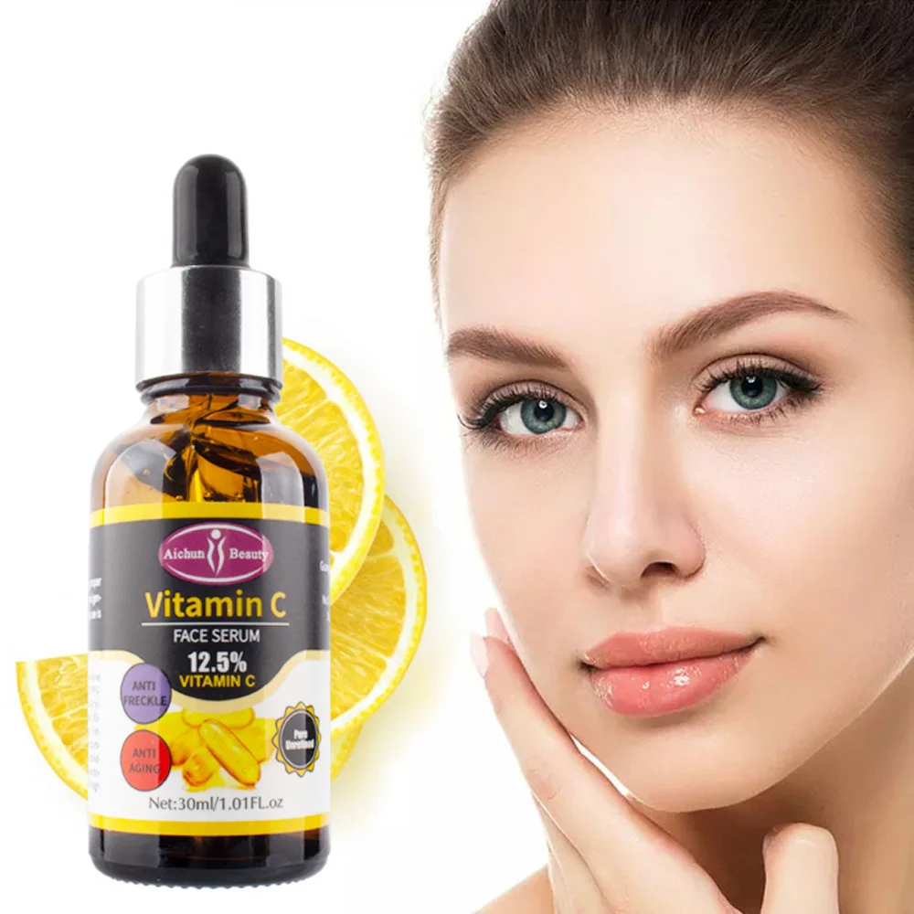 30ml Vitamin C Whitening Face Serum Anti Wrinkle Shrink Pore Moisturizing Essence Cream Melatonin Skin Care | Красота и здоровье