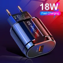 Hussain Быстрая зарядка 3,0 USB зарядное устройство QC3.0 QC Быстрая зарядка настенное зарядное устройство для мобильного телефона для iPhone 7 Xiaomi Redmi 7 huawei samsung