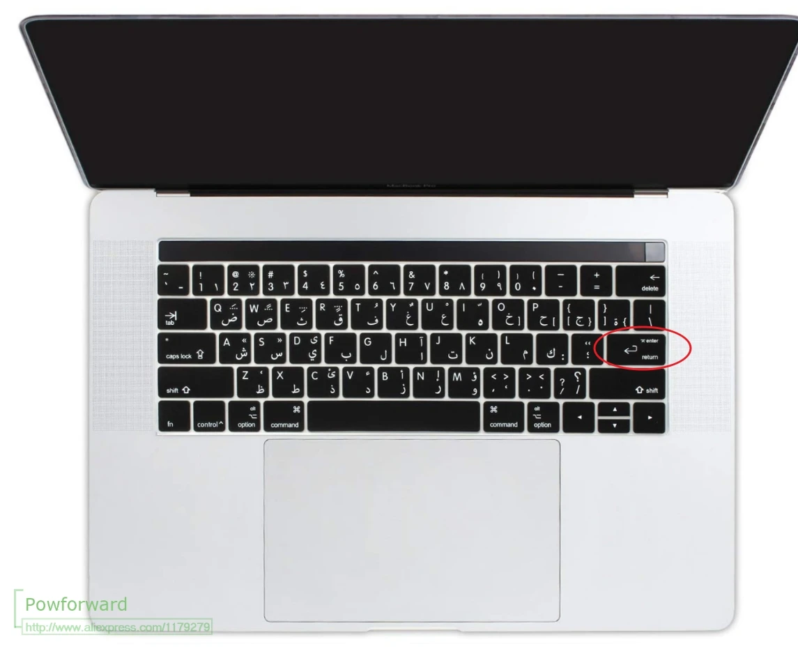 Чехол для клавиатуры на арабском языке силиконовый чехол MacBook Pro 13 A1706 A1989 A2159 15 A1707