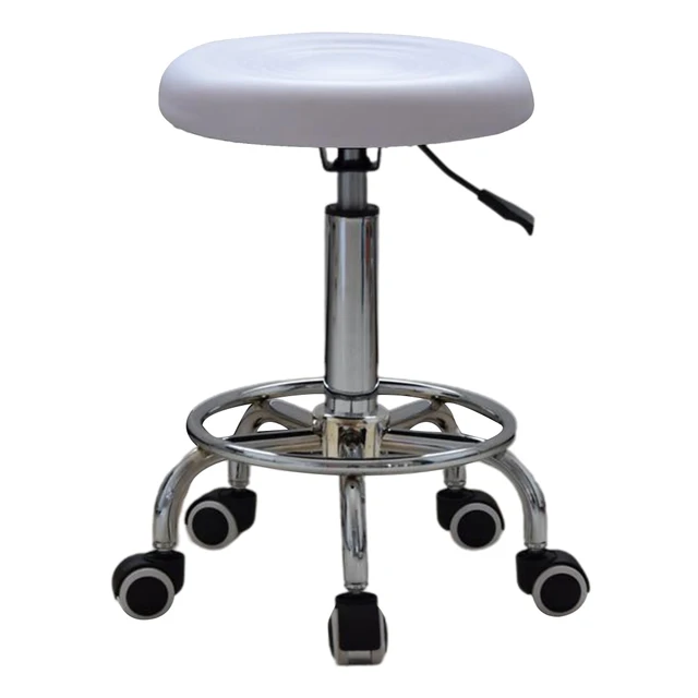 Adjustable Hydraulic Rolling Swivel Stool 5 Wheels - Image 3