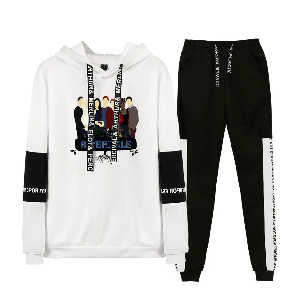 2019 New Fashion Men Hoodies Suits Brand Tracksuit Men Hip Hop Sweatshirts+Sweatpants Autumn Winter  Hooded Pullover