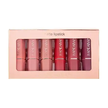 

6Pcs/Box Handaiyan Matte Moisturizing Lipstick Waterproof Multi-color Long Lasting Lipgloss Makeup Luxury Cosmetics
