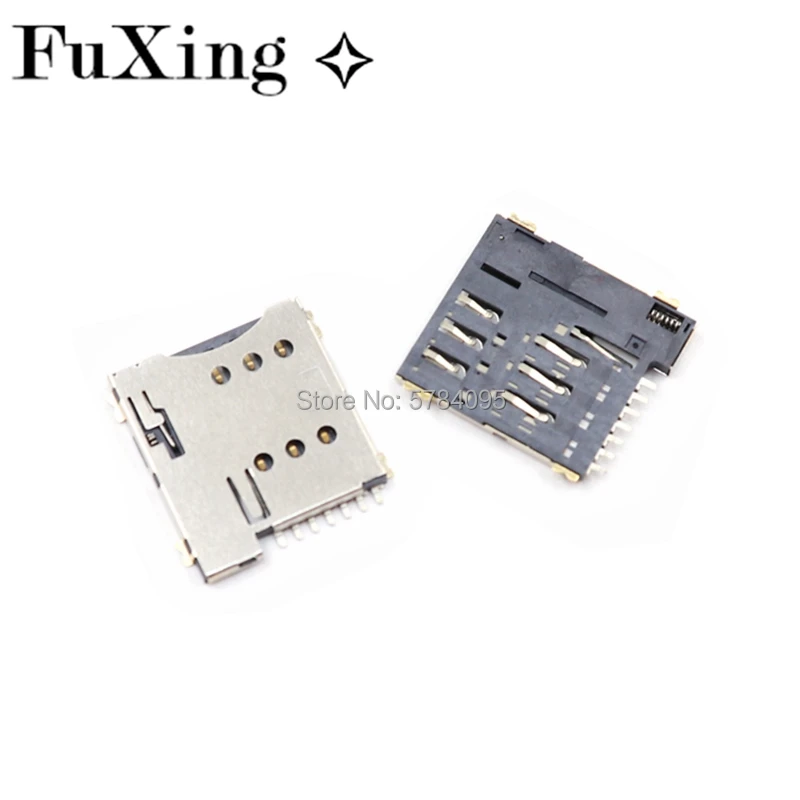 Nano Sim Card Holder Push Push Type 7pin Mini Sim Card Socket Nano Sim Card Connector 7pin Push Card Socket Holder Sim 7pin New Connectors Aliexpress