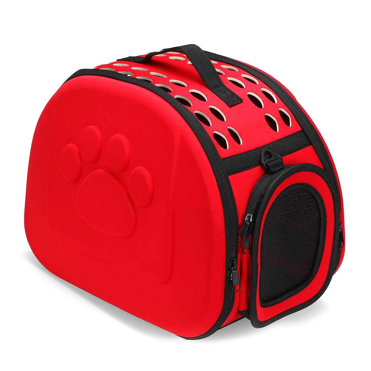 Переноска для собак, кошек, складная корзина, сумка, пластиковые сумки для переноски, товары для домашних животных, сумка для транспортировки - Цвет: Красный