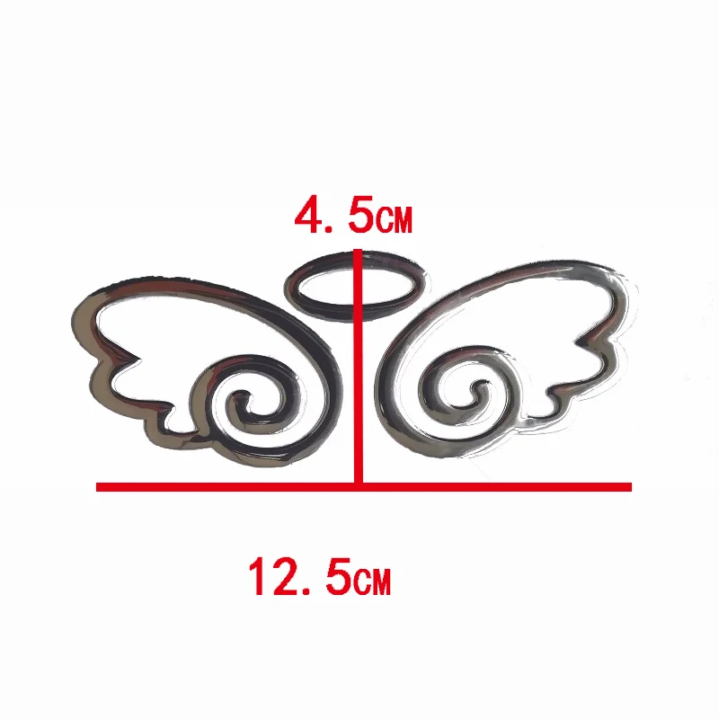 Angel wing 3D Автомобильная Наклейка мягкая ПВХ хромированная эмблема значок Авто