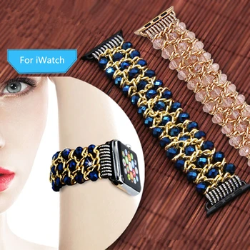 

YUKIRIN Crystal watchband starp for apple watch Series 5 4 3 2 1 band Wrist Bracelets Buckle for iwatch 44mm 42mm 40mm 38mm