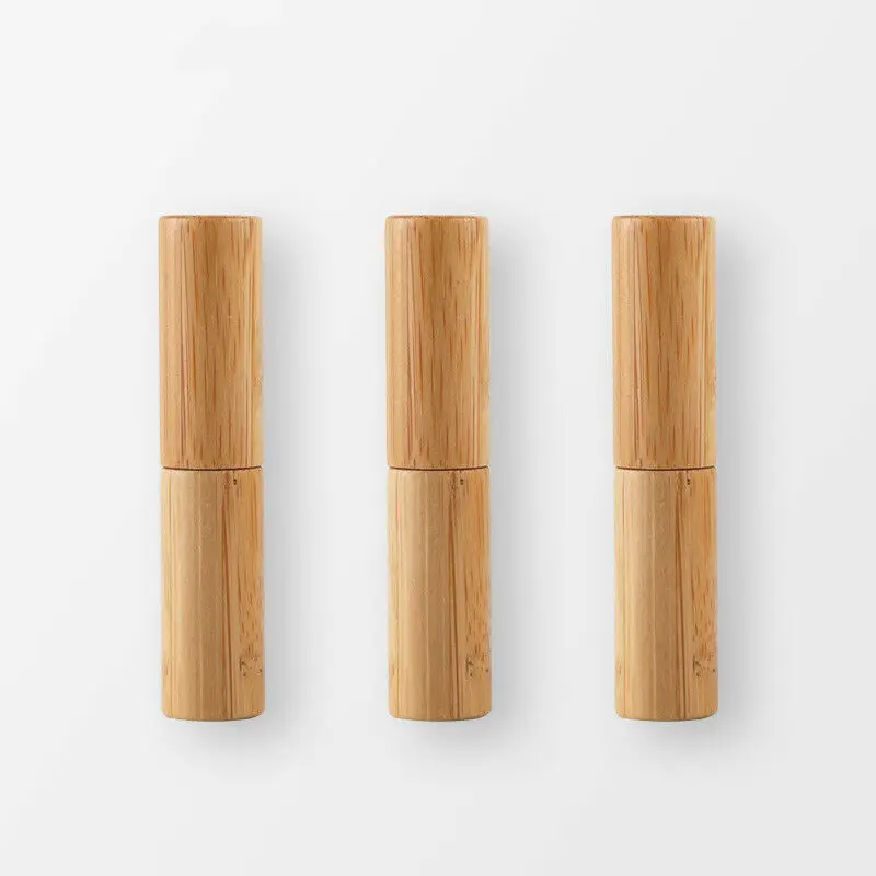 

4g/4ml Empty Natural Bamboo DIY Lipstick Lip Balm Lip Tube Cosmetic Container Empty Lip Gloss Tube