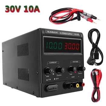 

BLAUBUCHT DC Laboratory 30V 10A Regulated Lab Power Supply Adjustable Stabilizer Switching Bench Source Silicone Tip Pen
