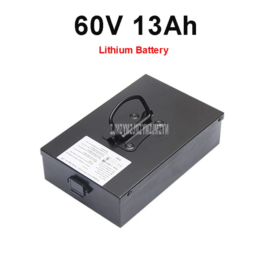 

60V 13Ah Portable 18650 Lithium Battery With Handle Design For Electric Vehicle Electric Bicycle Scooter Metal/Plastic Shell