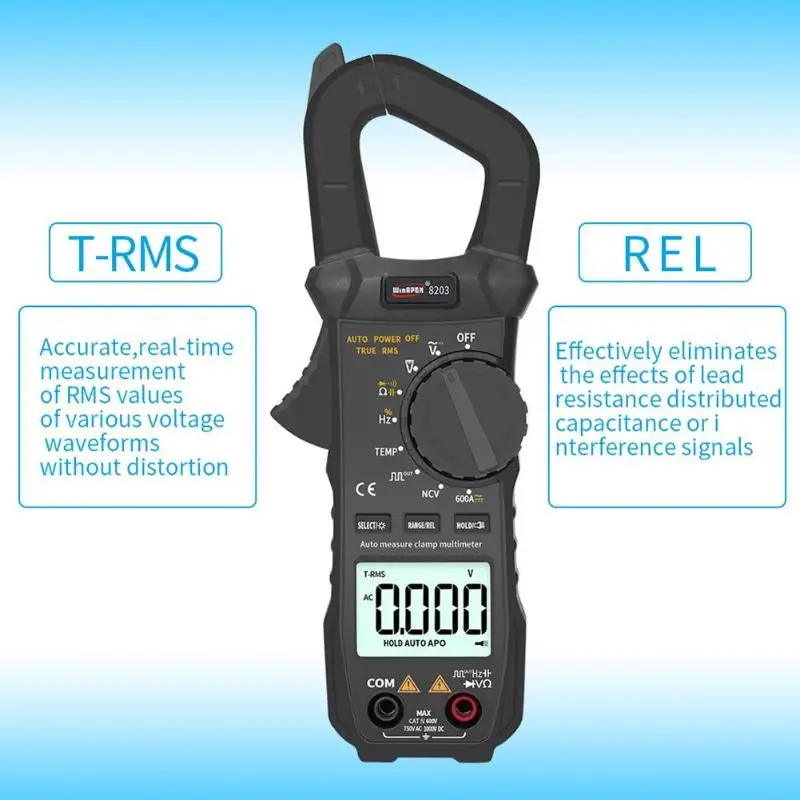 600A 5999 отсчетов цифровой мультиметр AC DC тестер напряжения практичный измеритель тока Вольтметр Прочный инструмент части 17,6x6,7x3,3 см