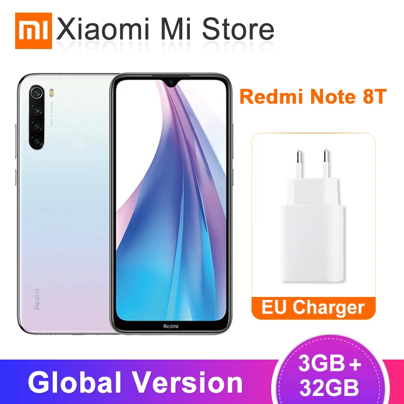 

Global Version Xiaomi Redmi Note 8T 3GB RAM 32GB ROM NFC Mobile Phone 48MP Quad Rear Camera Snapdragon 665 Octa Core 4000mAh