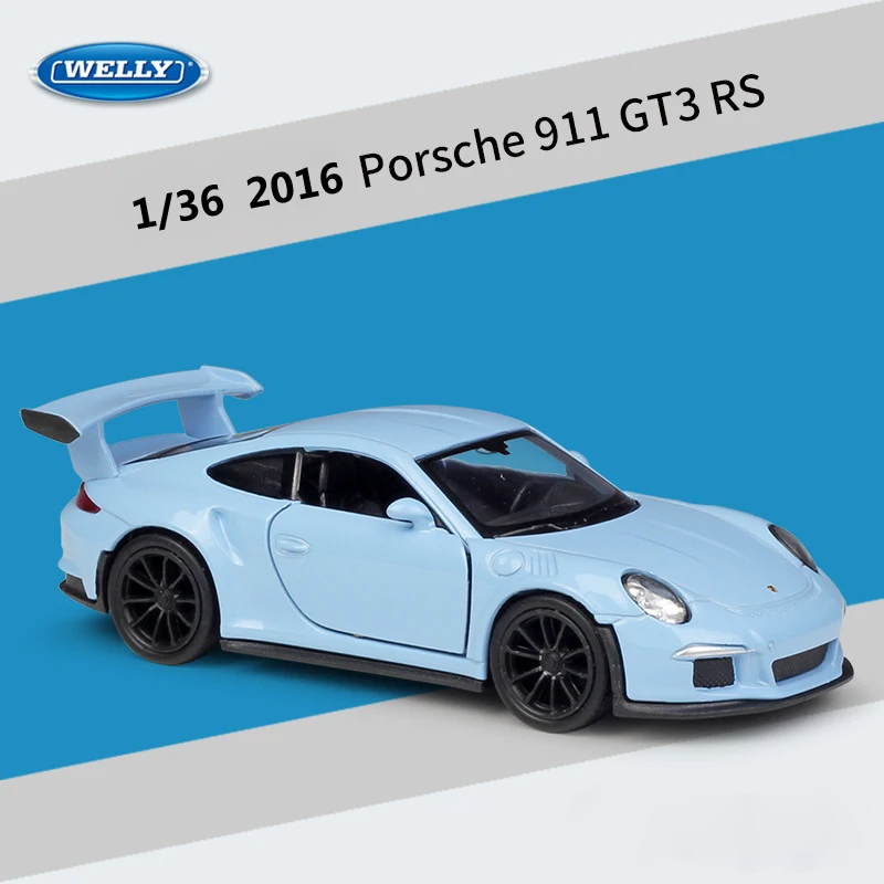 Весы WELLY Diecast 1:36 2016 Porsche 911 GT3 RS спортивный автомобиль модель автомобиля