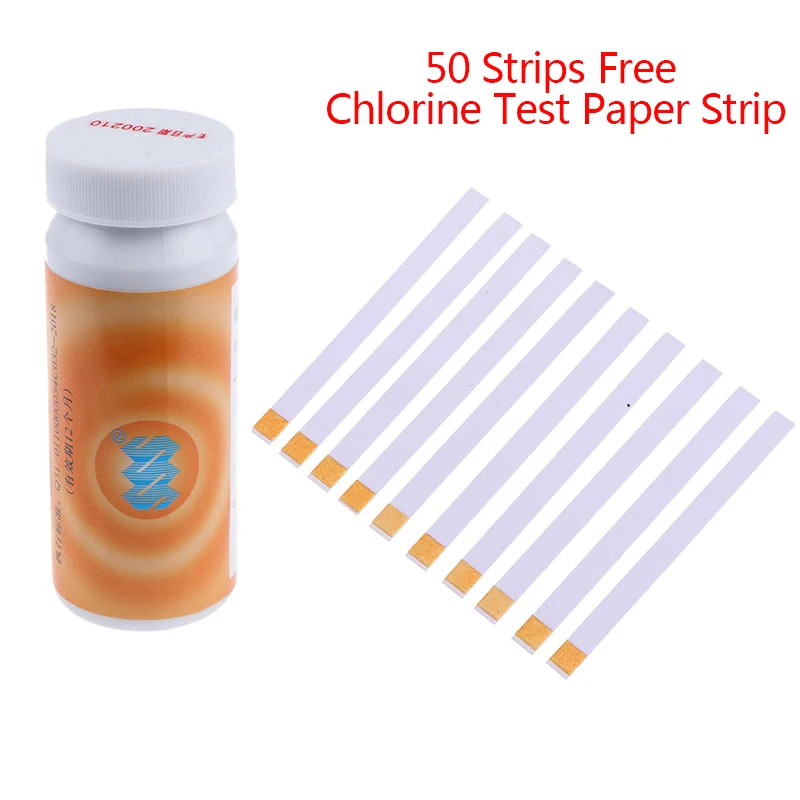 

50pcs Swimming Pool Test Paper Residual Chlorine PH Value Alkalinity Hardness Test Strip A Bottle Of 50 Hot Tub Water Quality
