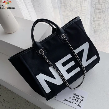 

DORANMI Canvas Big Handbag Women's Shoulder Bag 2019 Large Capacity Shoulder Bag Female Messenger Totes Bolso Mujer DJB854