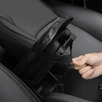 

1x Car Leather Armrest Pad Trim Cover Center Console Box Cushion Accessories Wear Resistant And Dust-proof