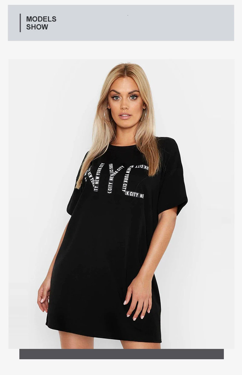 HDY Haoduoyi большого размера плюс женская одежда простая и свободная версия NYC с буквенным принтом с коротким рукавом длинная футболка