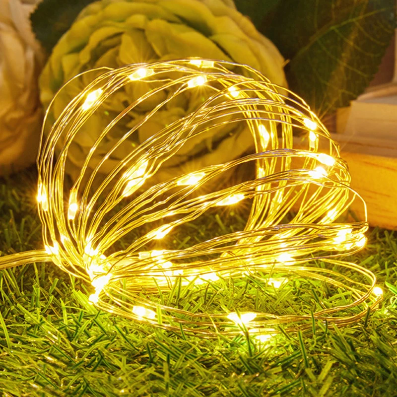 3/5/10M LEDs USB Copper Wire Lamp Firefly Bunch Lights Christmas Party Decor CA 
