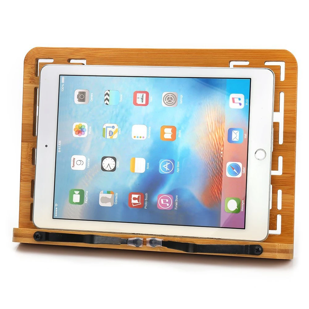

Hot sale Foldable Tablet PC textbook Document Stand Desk Bookrest with Retro Hollow Elegant Pattern