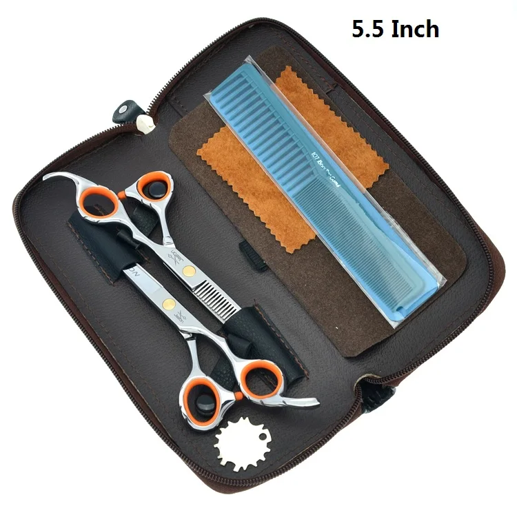 LZS0311 55 with bag Jason 5," 6,0" ножницы для волос Японские Стальные прореживающие Ножницы Профессиональные парикмахерские Tesoura набор с расческой LZS0311 - Цвет: LZS0311 55 with bag