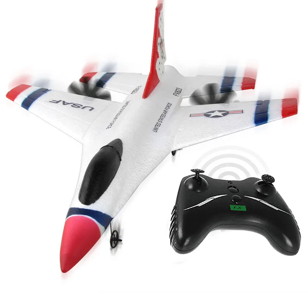 

-823 2.4G 2CH F16 Thunderbirds EPP Remote Control RC Glider Airplane White 270x310x80mm for Boys Birthday Gift