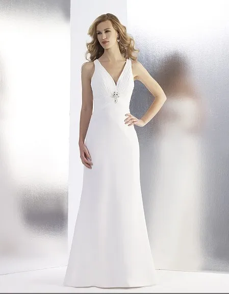 

New jenny packham trumpet deep v-neck perfect chiffon tails keyhole back empire waist beaded detailing bridal gown wedding dress