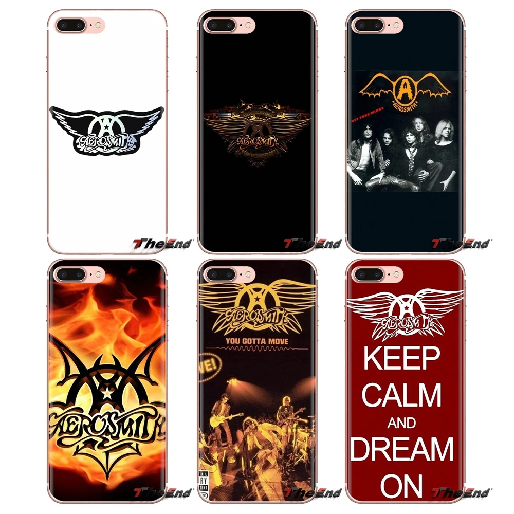 rock band Aerosmith Soft Transparent Cases Covers For LG Spirit Motorola Moto X4 E4 E5 G5 G5S G6 Z Z2 Z3 G2 G3 C Play Plus Mini |
