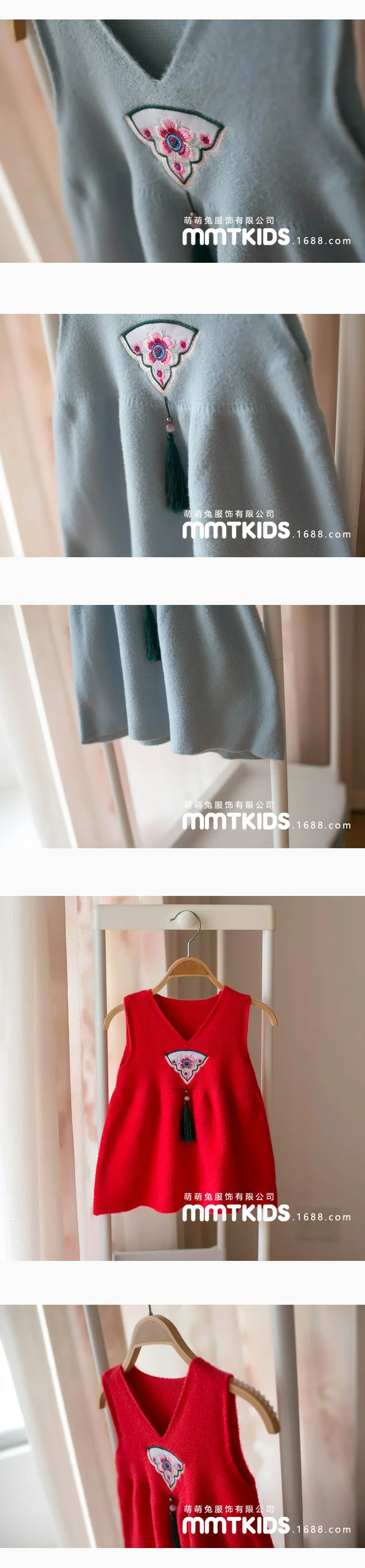 Mmtkids/ детская одежда на осень и зиму; Детский свитер для девочек в этническом стиле; одежда в китайском стиле; жилет для детей; H684
