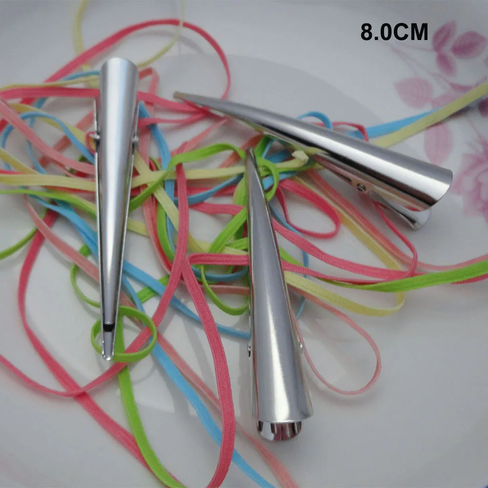 8.0cm silver hairpin 4 шт 6,0 см 8,0 см черный, серебристый цвет обычный металл заколки-клюв для женщин и девушек; филигранный цветок парикмахерские шпильки для парикмахерских - Цвет: 8.0cm silver hairpin
