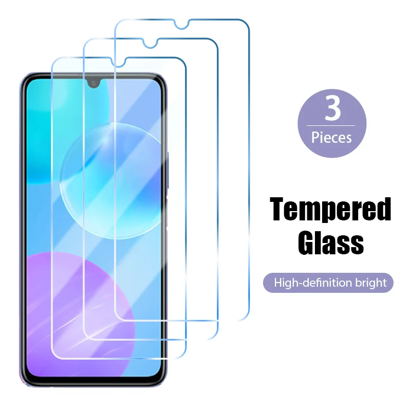 3PCS Protector de vidrio para Huawei Honor 10 20 9 9X 30 10X Lite Pro Protector de pantalla para Honor 10i 20E 8X 20i 8A 8C 9A 9C de vidrio